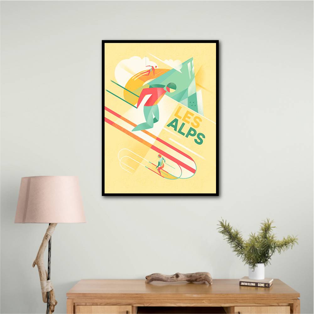 Retro Ski Wall Art