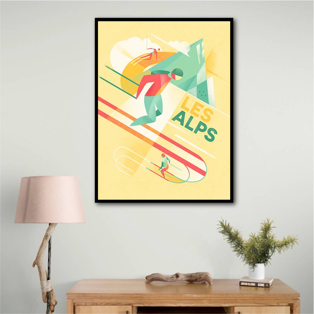 Retro Ski Wall Art