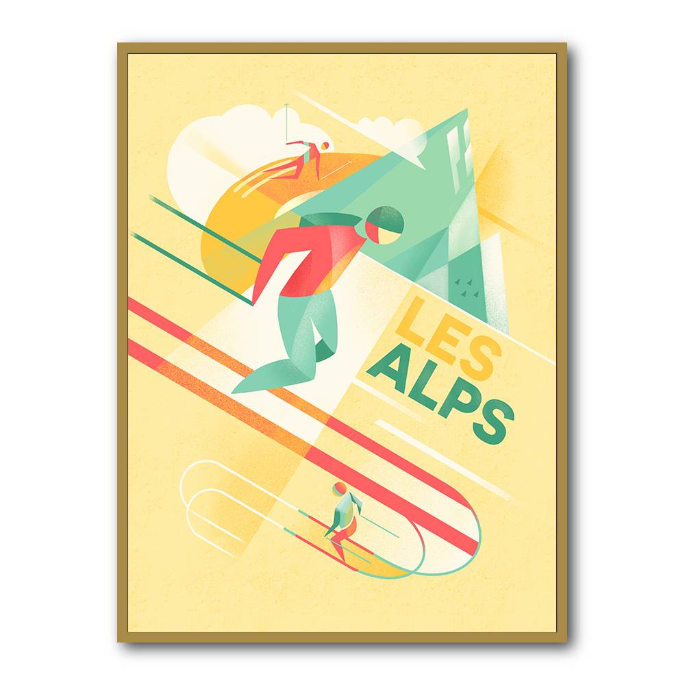 Retro Ski Wall Art