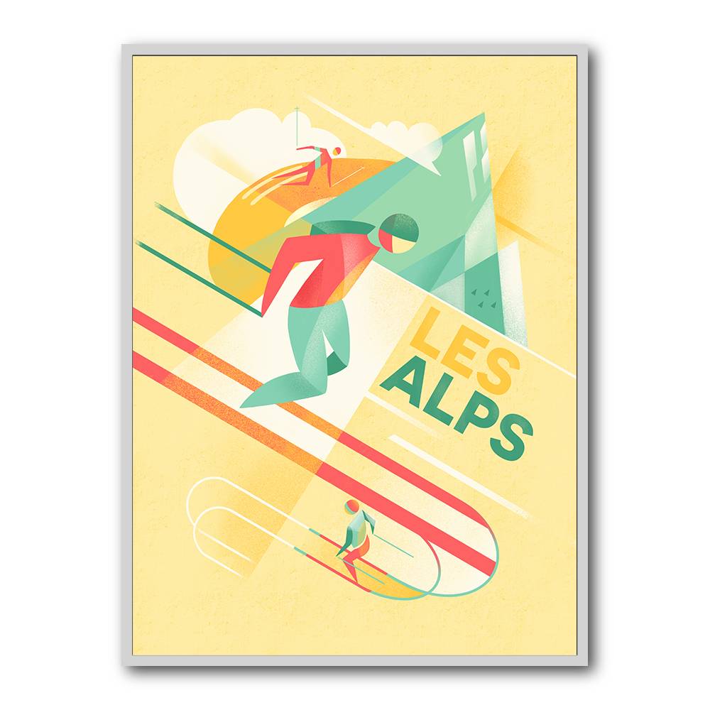 Retro Ski Wall Art