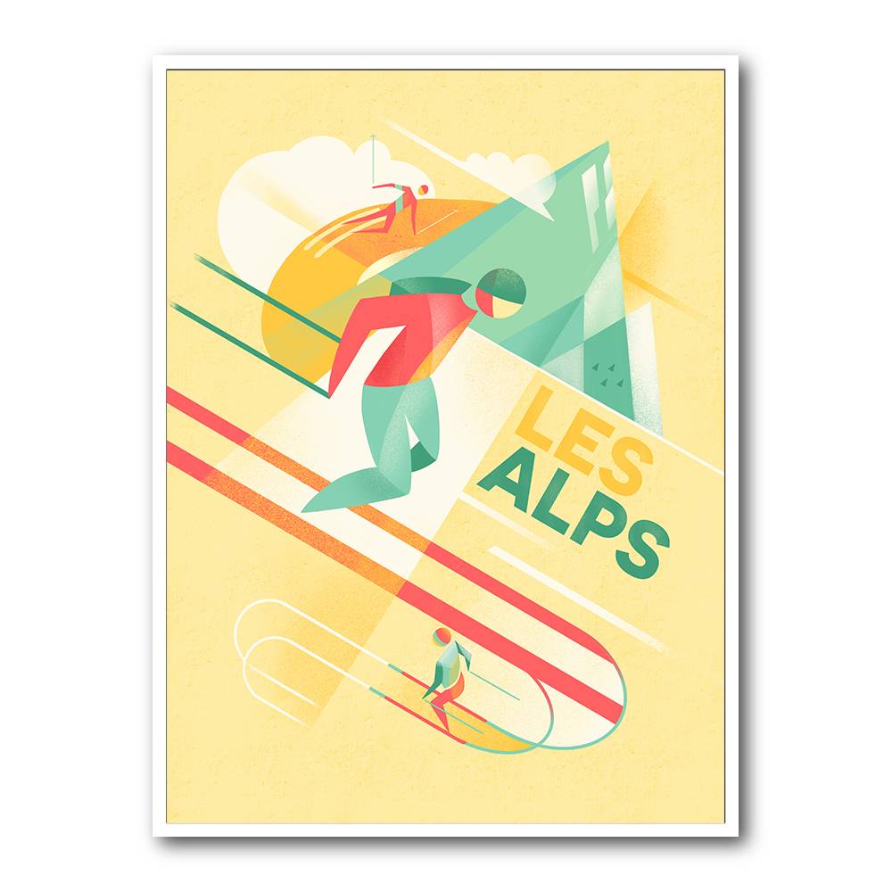 Retro Ski Wall Art