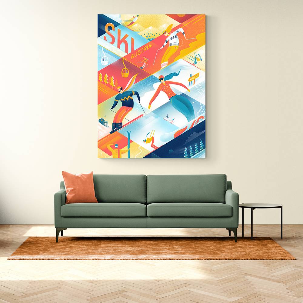 Ski The Lines Wall Art