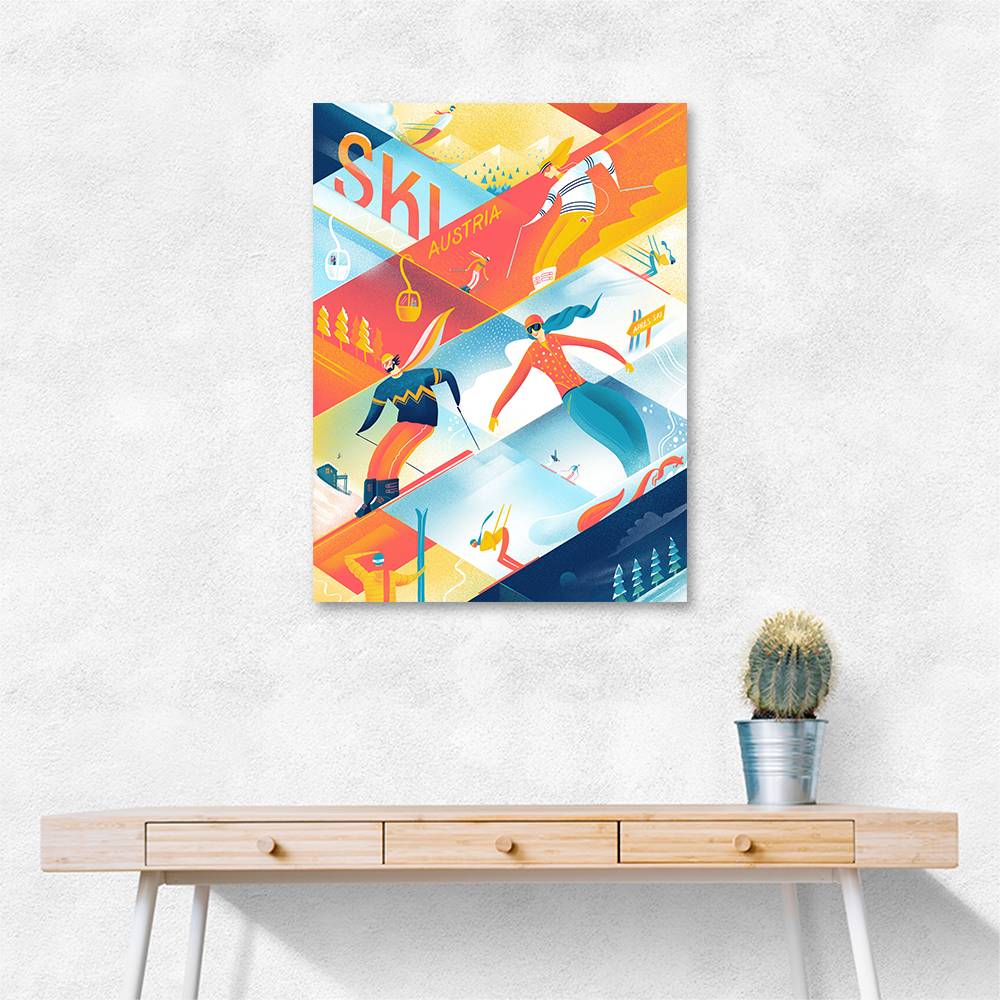 Ski The Lines Wall Art