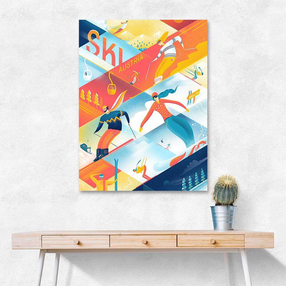 Ski The Lines Wall Art