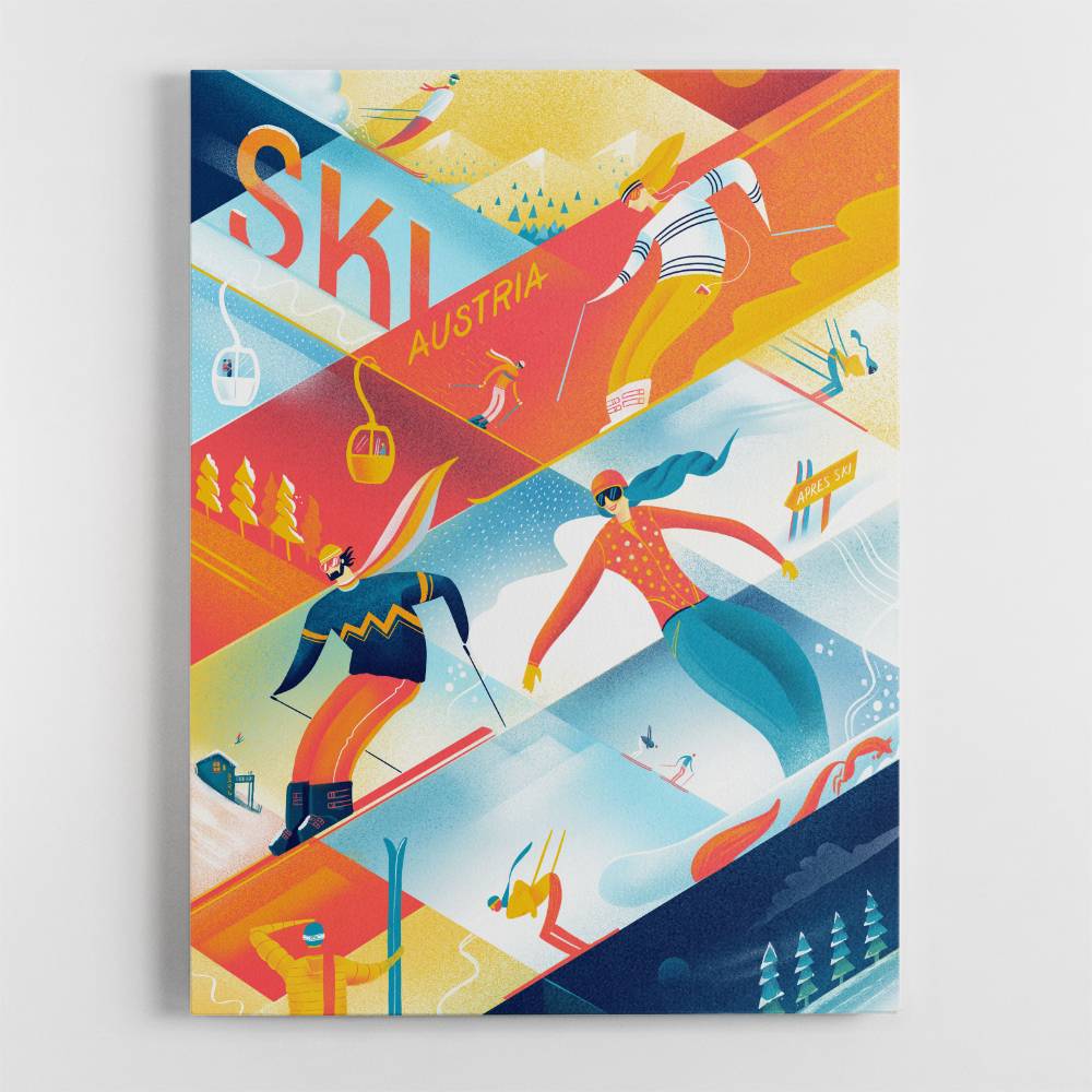 Ski The Lines Wall Art