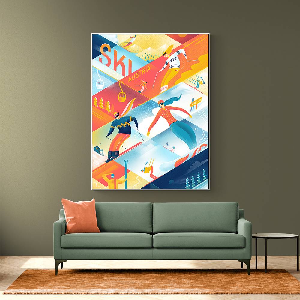 Ski The Lines Wall Art