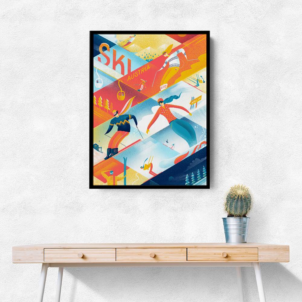 Ski The Lines Wall Art