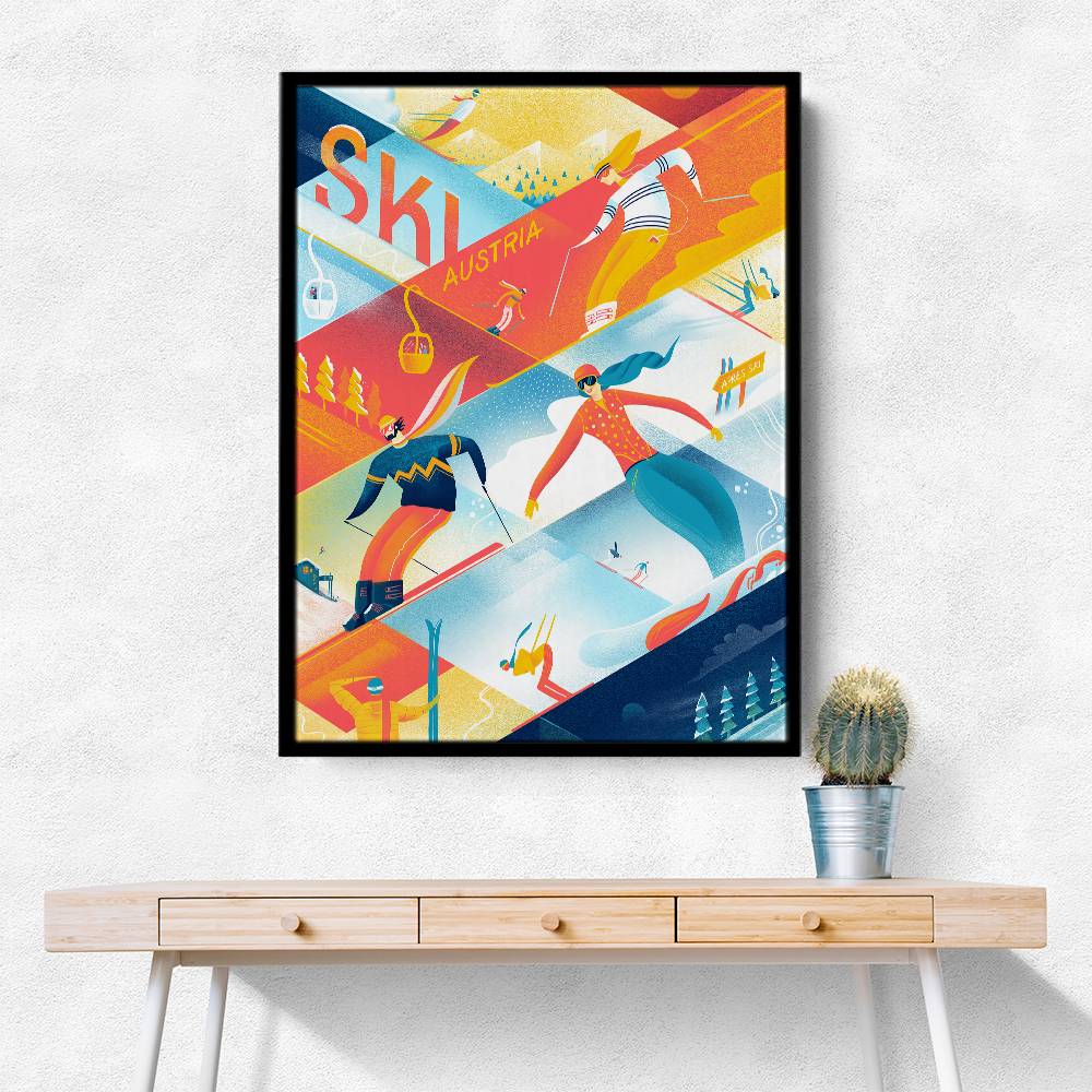 Ski The Lines Wall Art