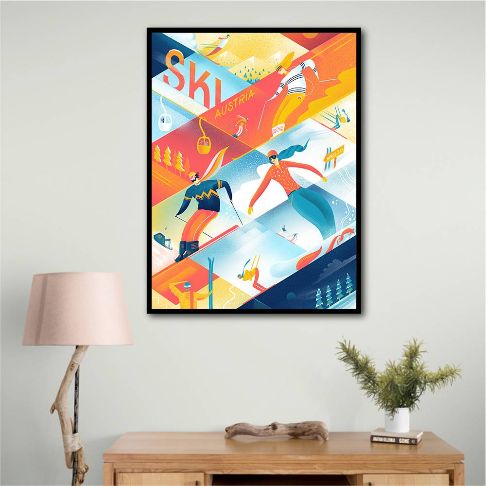 Ski The Lines Wall Art