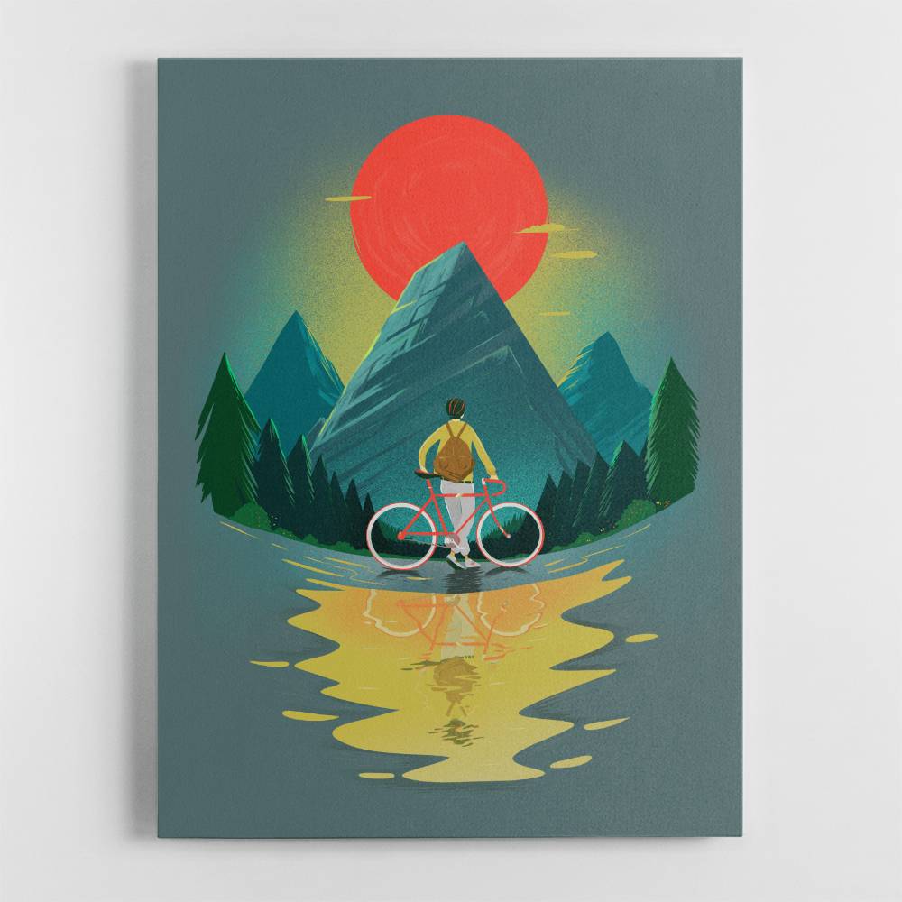 Mountain Range Riding Wall Art