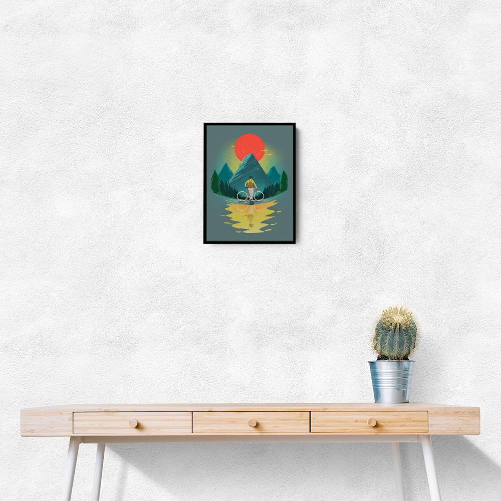 Mountain Range Riding Wall Art