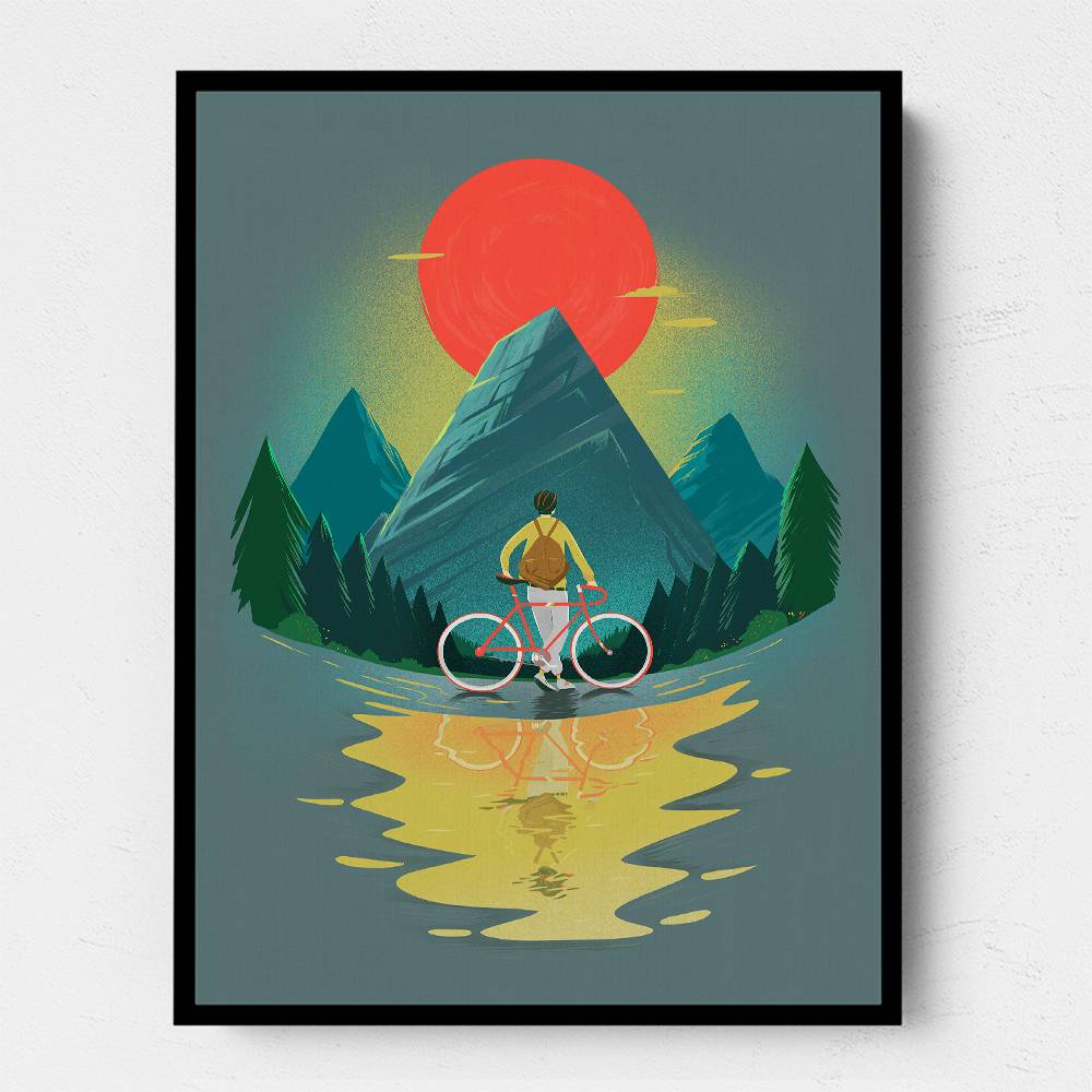 Mountain Range Riding Wall Art