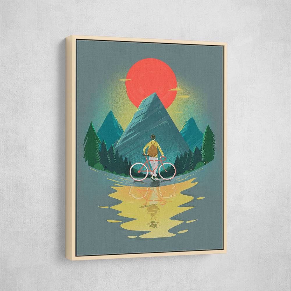 Mountain Range Riding Wall Art