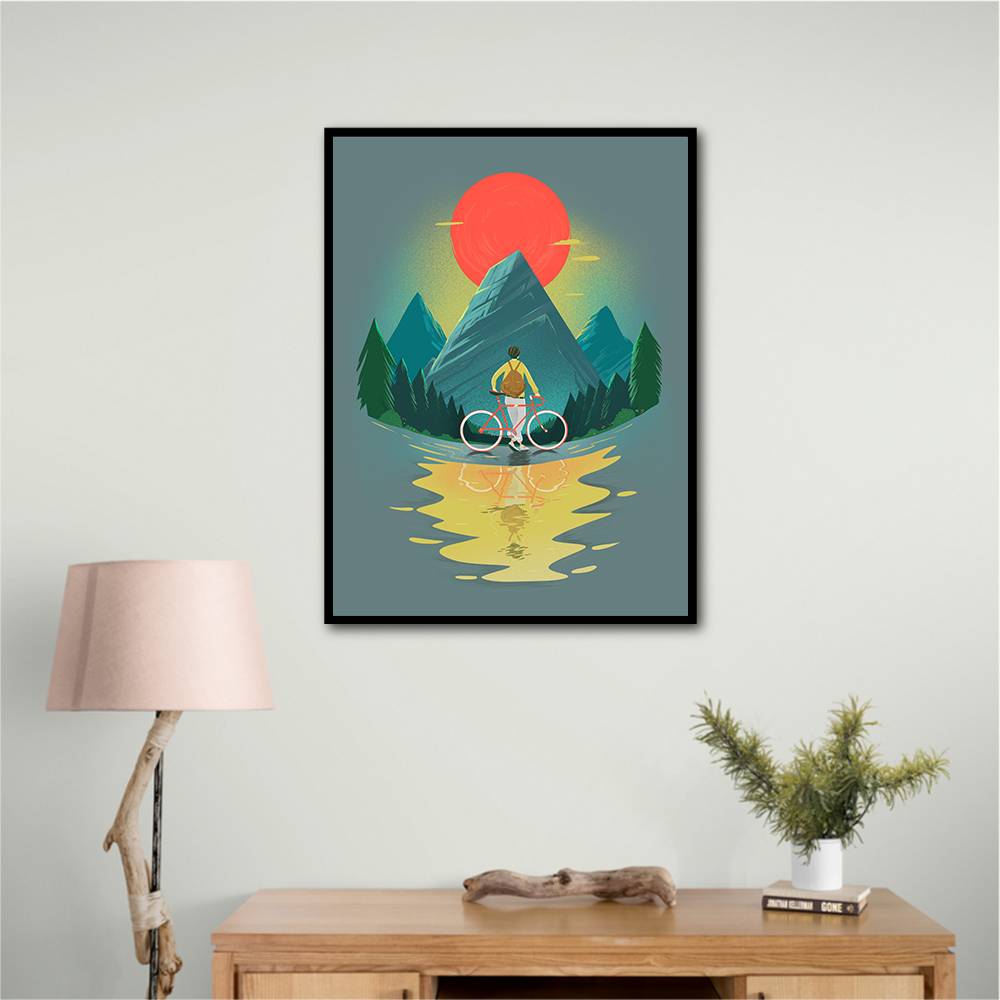 Mountain Range Riding Wall Art