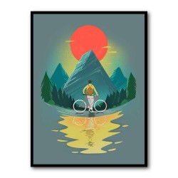 Mountain Range Riding Wall Art