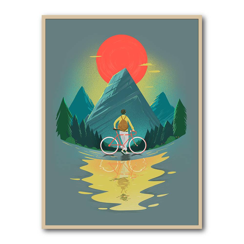 Mountain Range Riding Wall Art