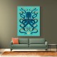 Octopus Blue A Gold Wall Art