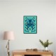 Octopus Blue A Gold Wall Art