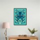 Octopus Blue A Gold Wall Art