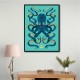 Octopus Blue A Gold Wall Art