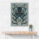 Octopus Black A Gold Wall Art