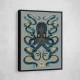 Octopus Black A Gold Wall Art