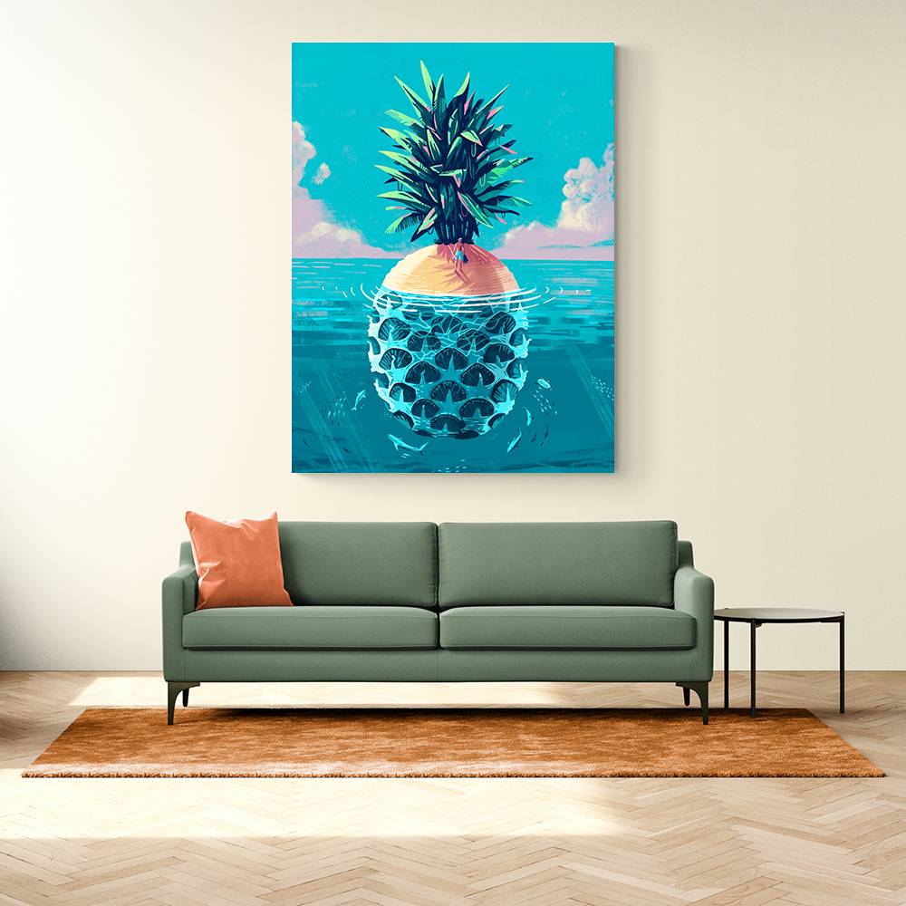 Stranded On Pineapple Island Wall Art