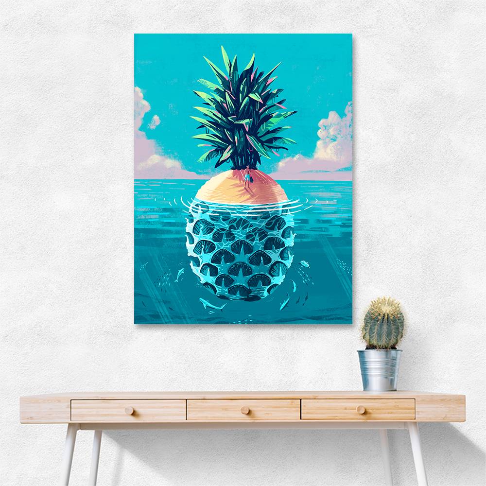 Stranded On Pineapple Island Wall Art