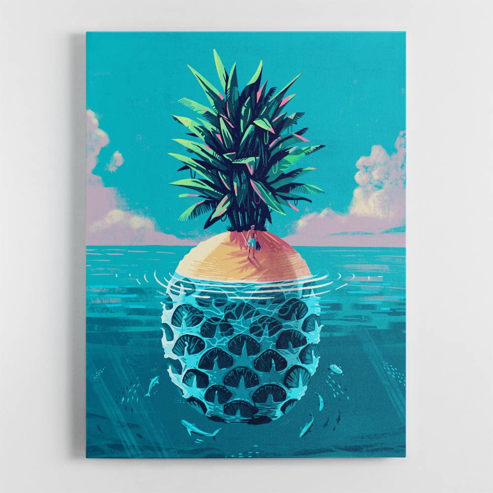 Stranded On Pineapple Island Wall Art