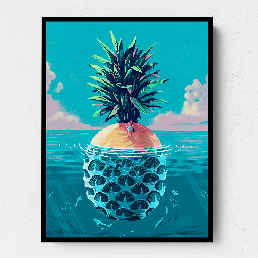 Stranded On Pineapple Island Wall Art