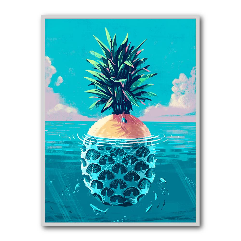 Stranded On Pineapple Island Wall Art