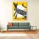 Japanese Cat Tattoo Yellow Wall Art