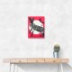 Japanese Cat Tattoo Red Wall Art