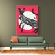 Japanese Cat Tattoo Red Wall Art