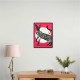 Japanese Cat Tattoo Red Wall Art