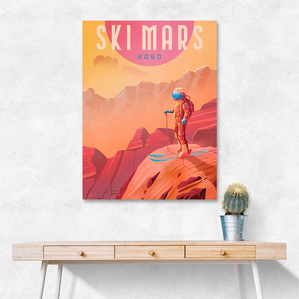 Ski Mars Wall Art