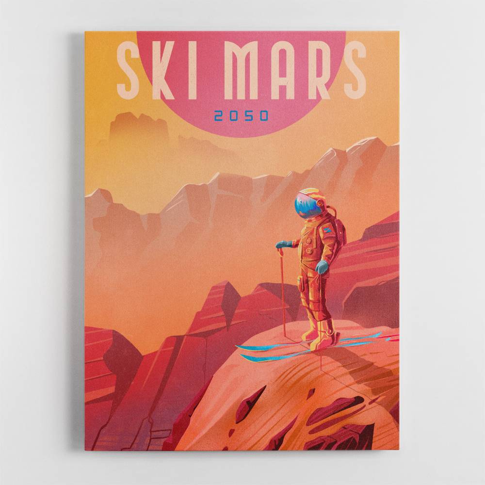 Ski Mars Wall Art