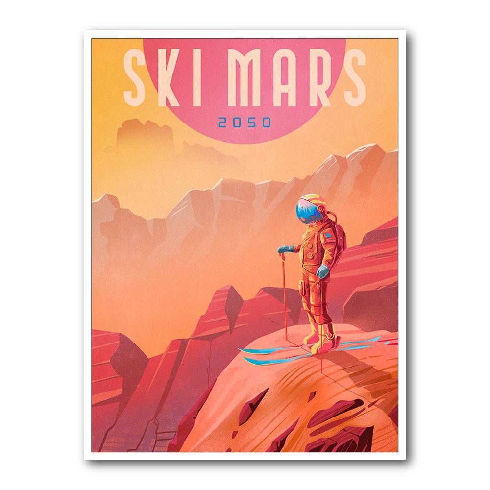 Ski Mars Wall Art