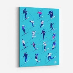 Adore Le Ski Blue Version Wall Art