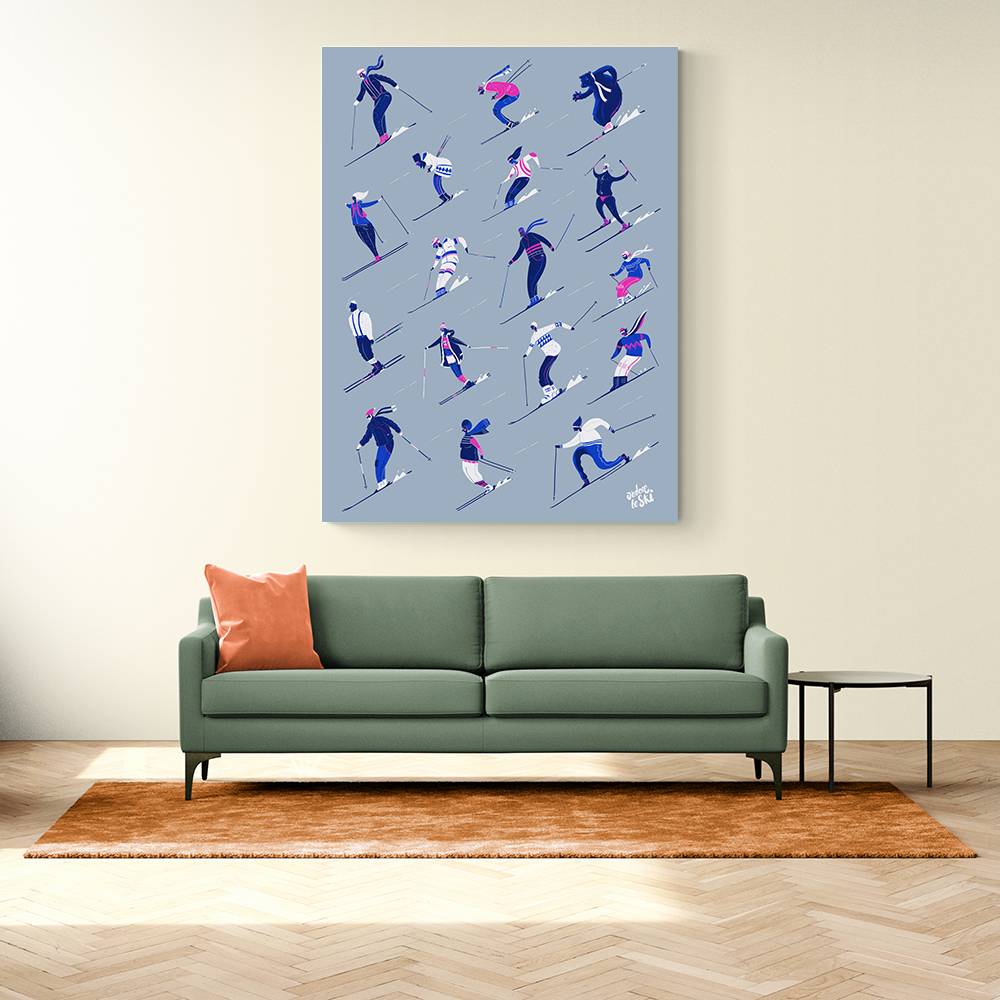 Adore Le Ski Grey Version Wall Art