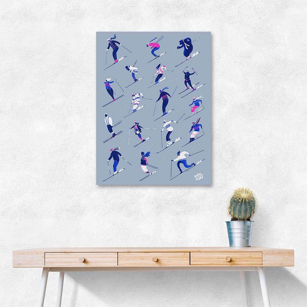 Adore Le Ski Grey Version Wall Art