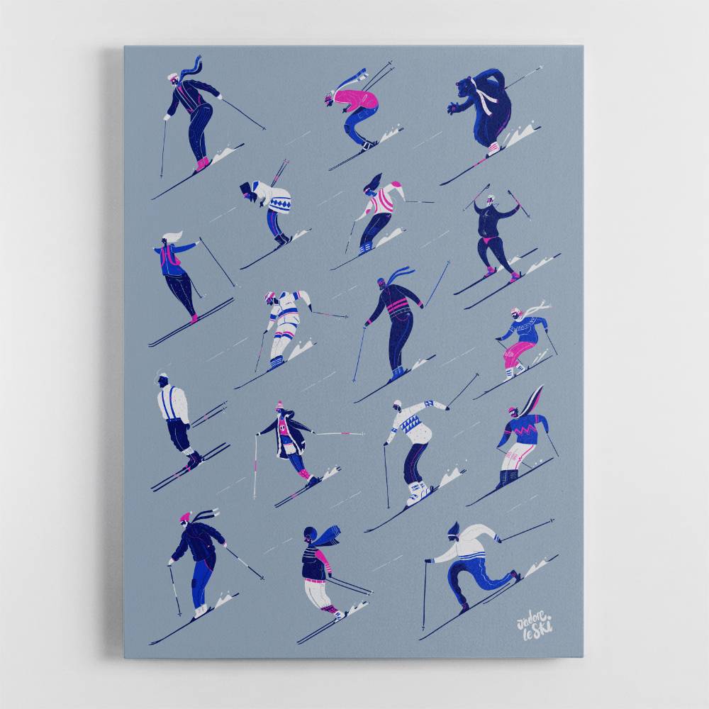 Adore Le Ski Grey Version Wall Art