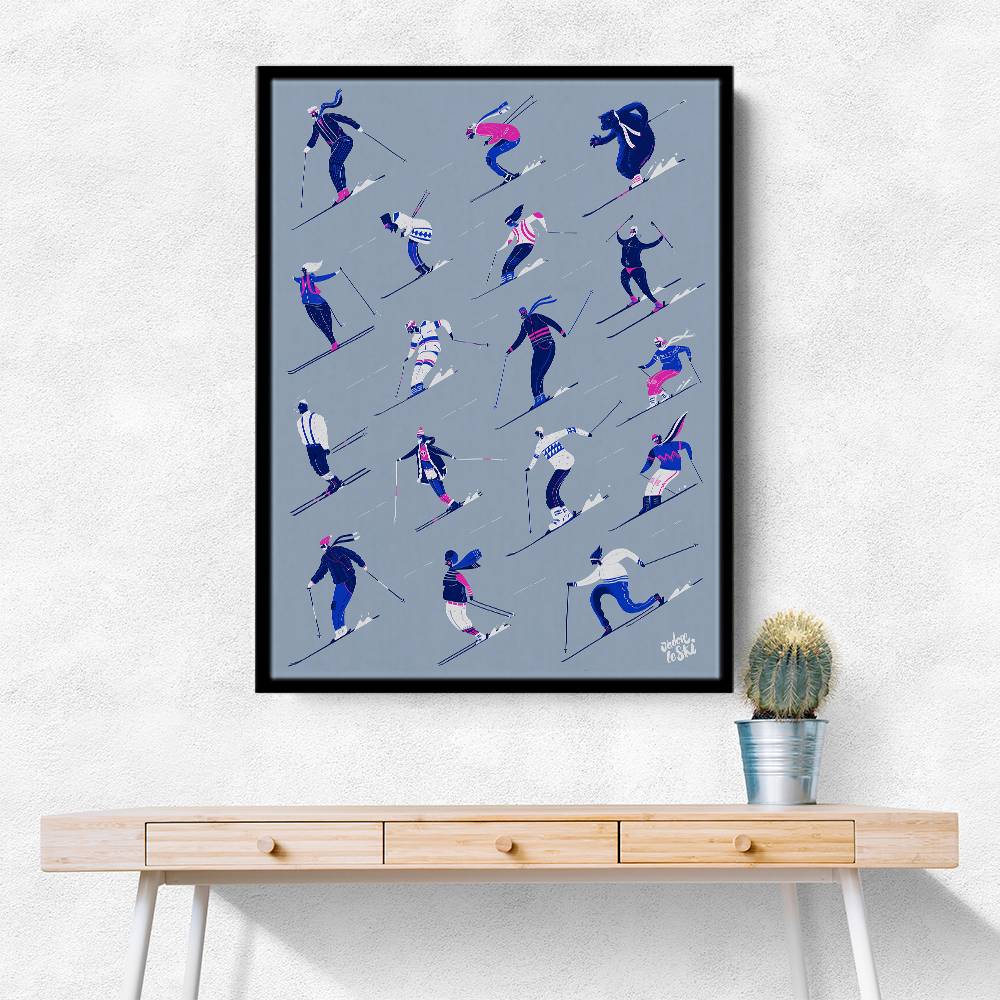 Adore Le Ski Grey Version Wall Art