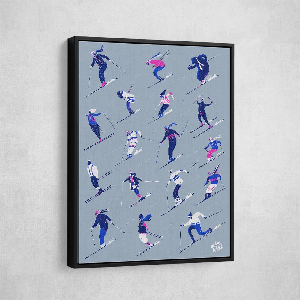 Adore Le Ski Grey Version Wall Art