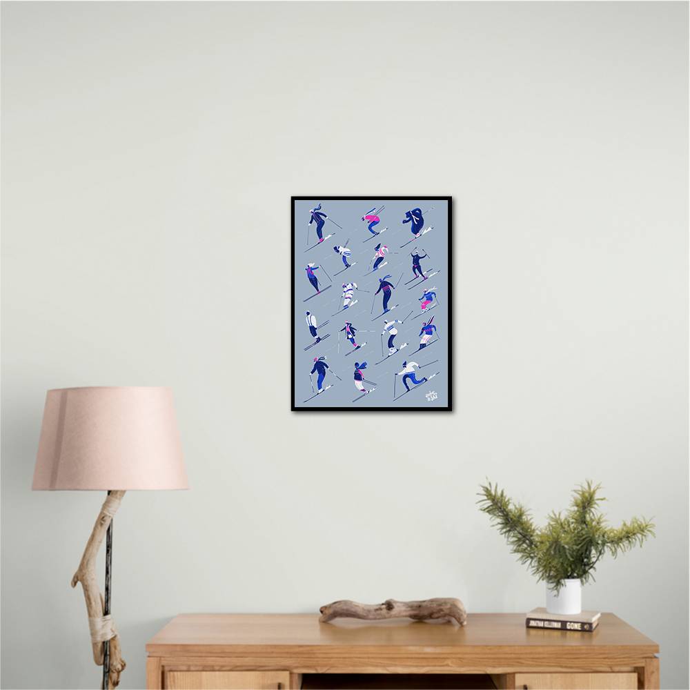 Adore Le Ski Grey Version Wall Art