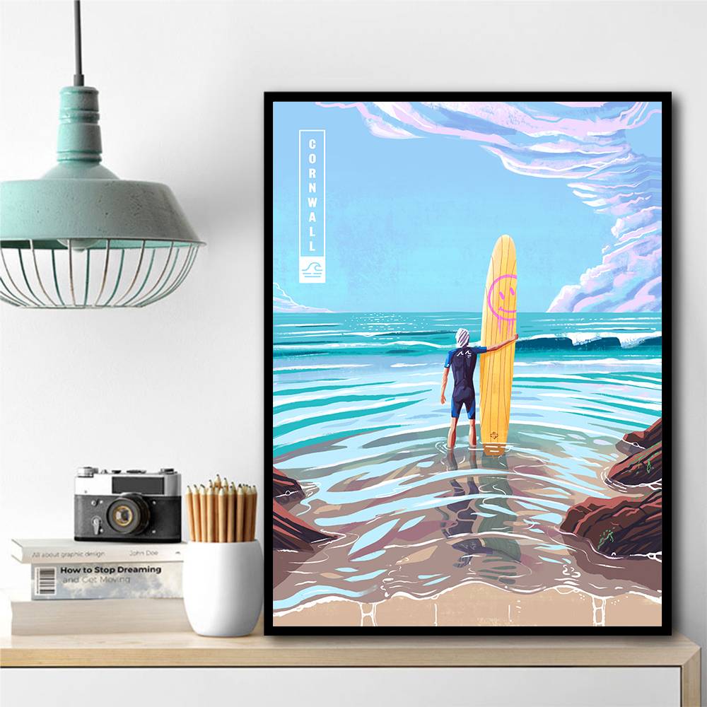 Surf Cornwall Wall Art