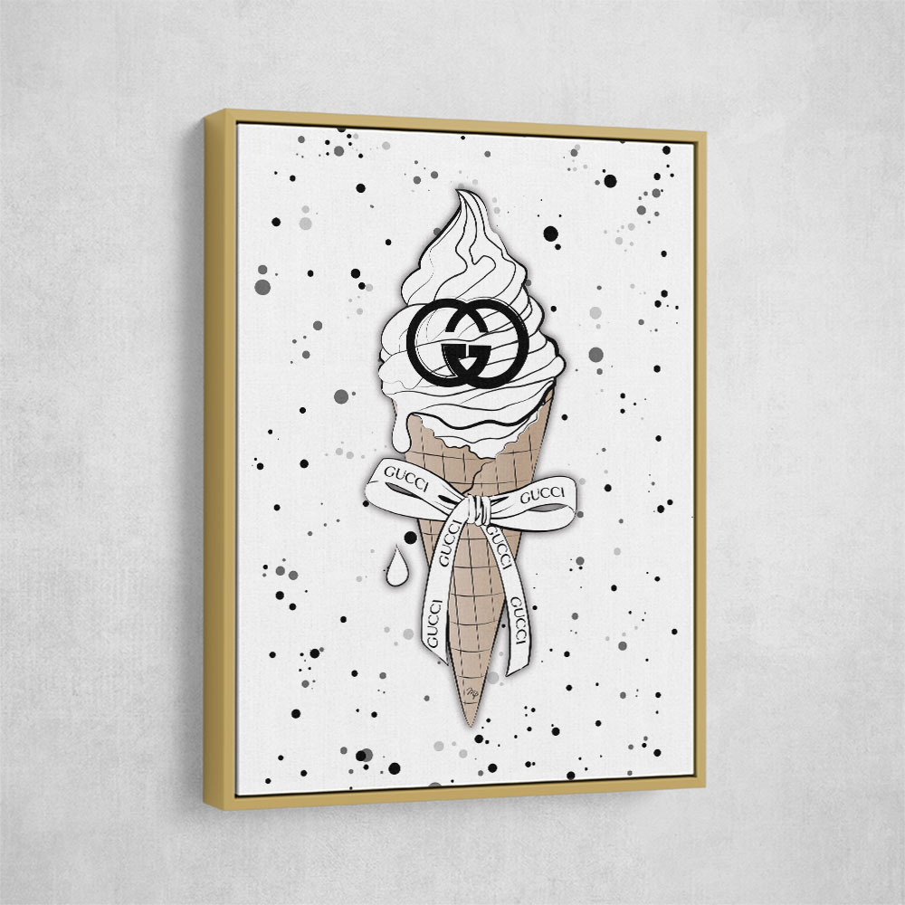 Louis Vuitton Ice Cream Canvas Print Wall Art by Martina Pavlova