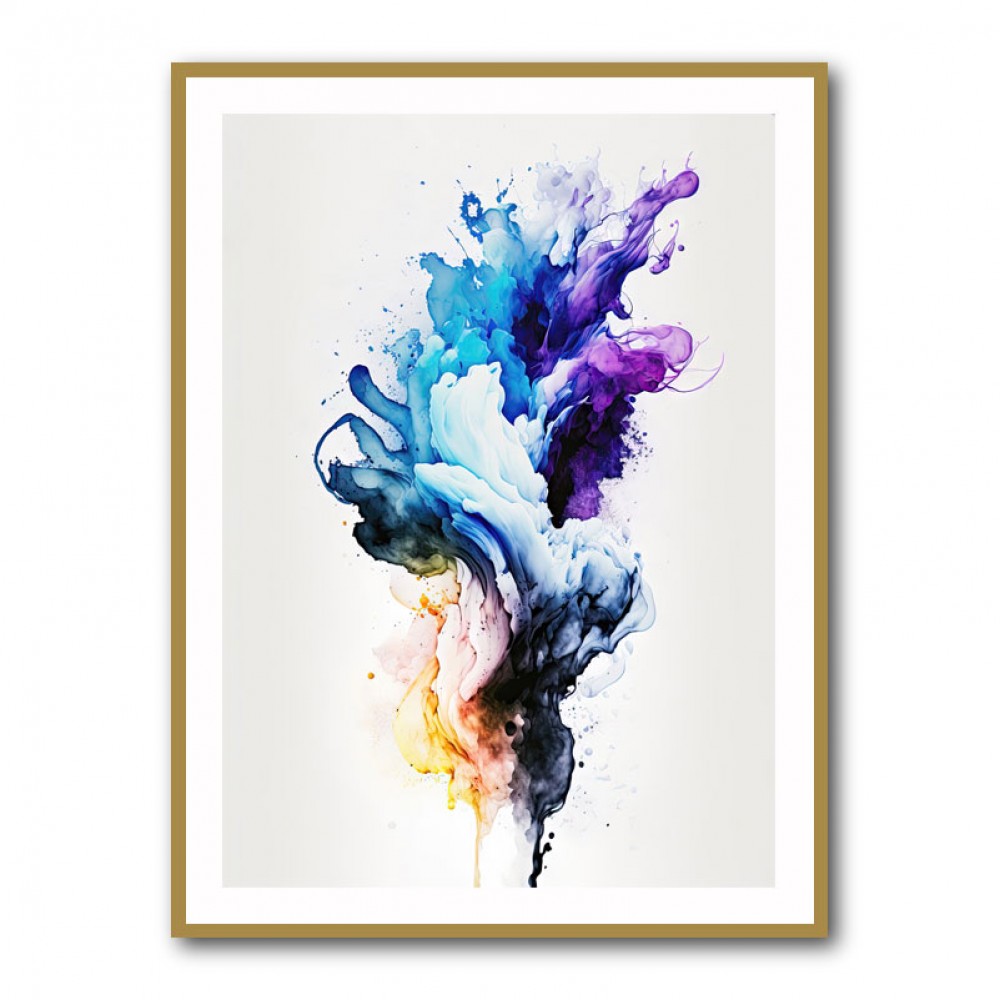 Ink Splash Abstract 17 Wall Art