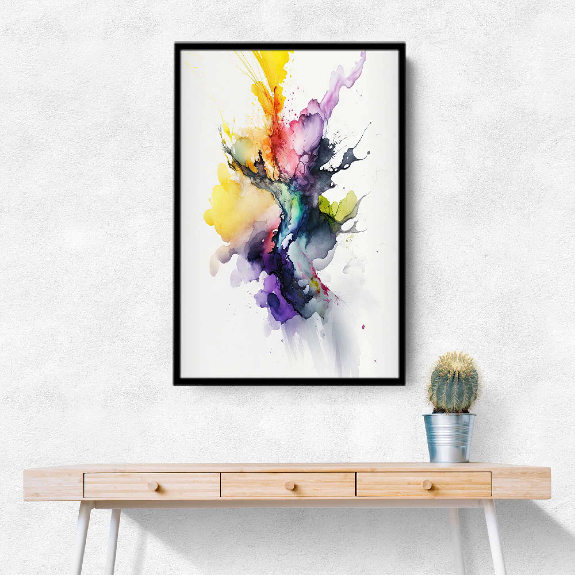 Ink Splash Abstract 26 Wall Art