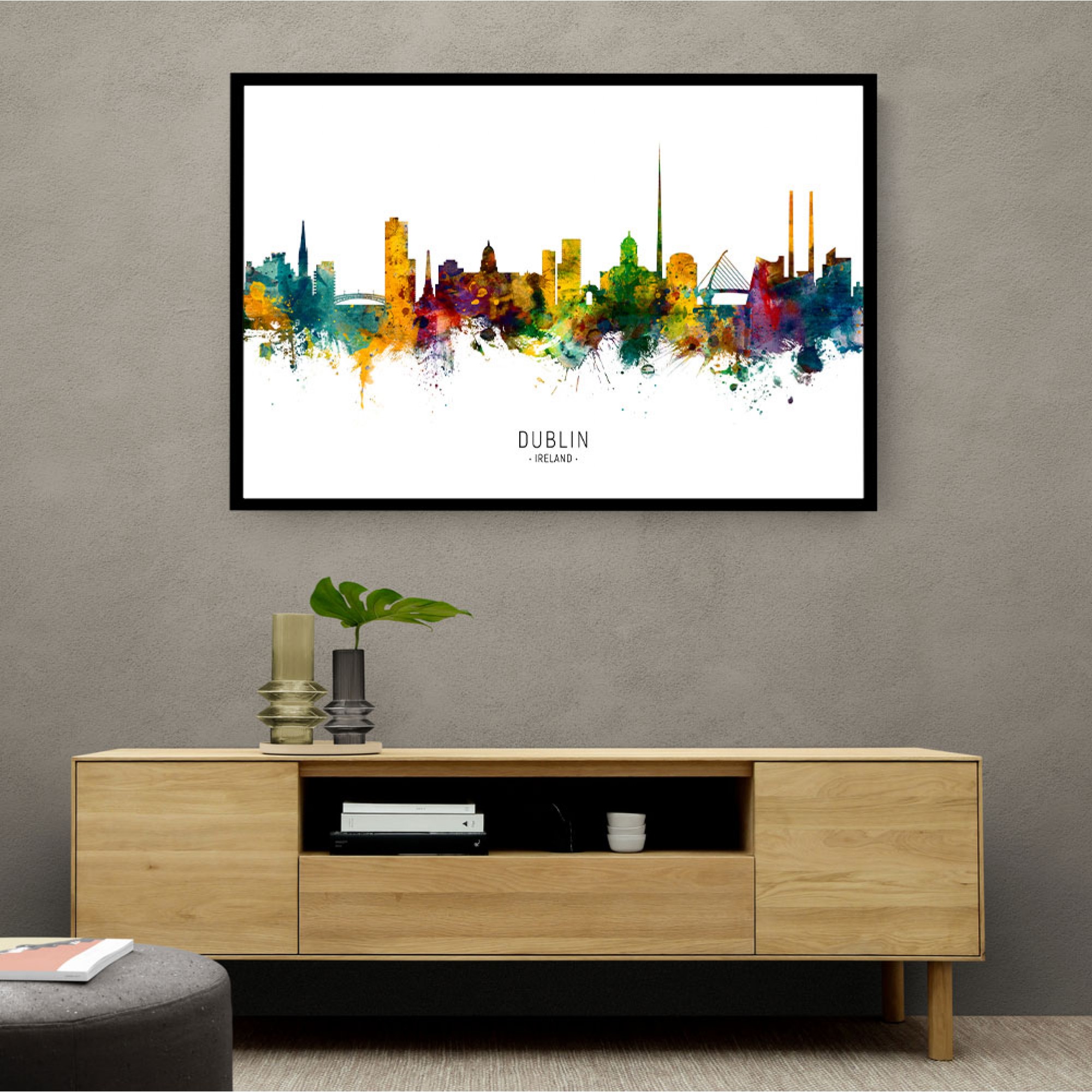 Dublin Ireland Skyline Wall Art